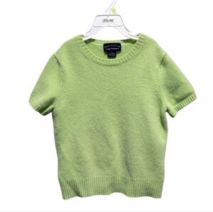 Charter Club Lime 2-Ply Cashmere Top Size Small
